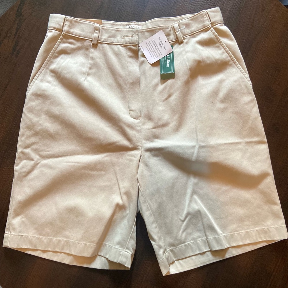 L.L. Bean Original Fit Khaki Shorts Womens Size 12